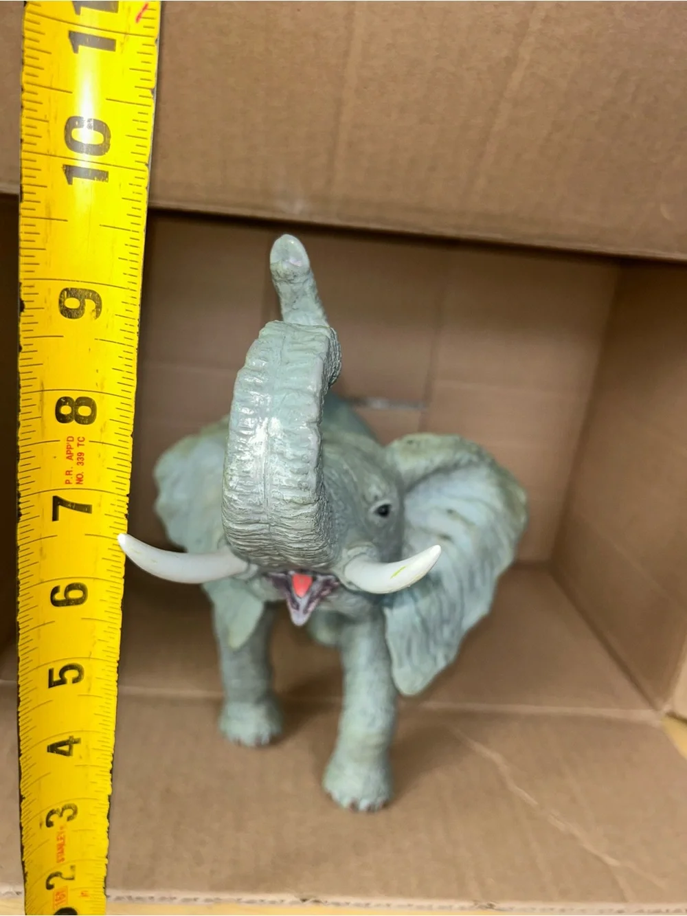 Vintage AAA Elephant rubber?  detailed toy figure 10x13’ educational or decor